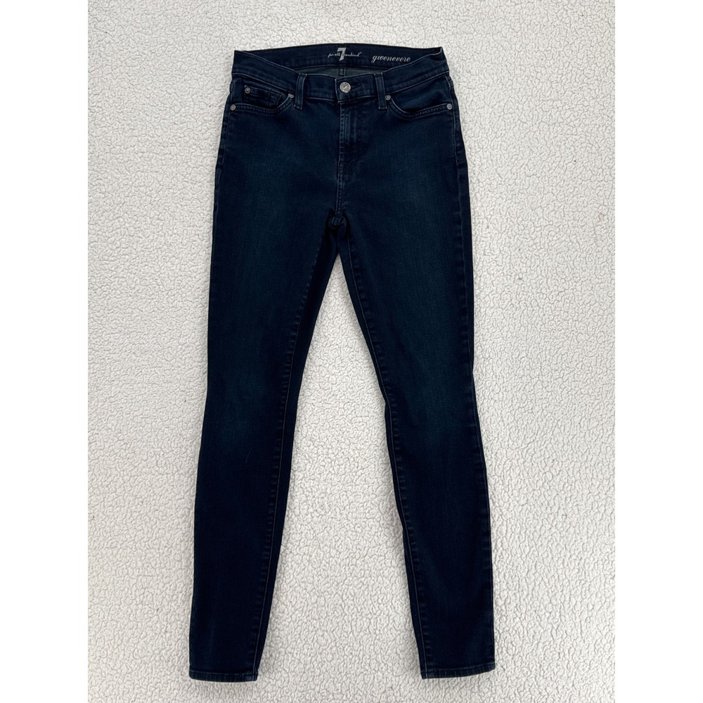 7 For All Mankind Gwenevere Dark Wash Skinny Jeans Women Size 27